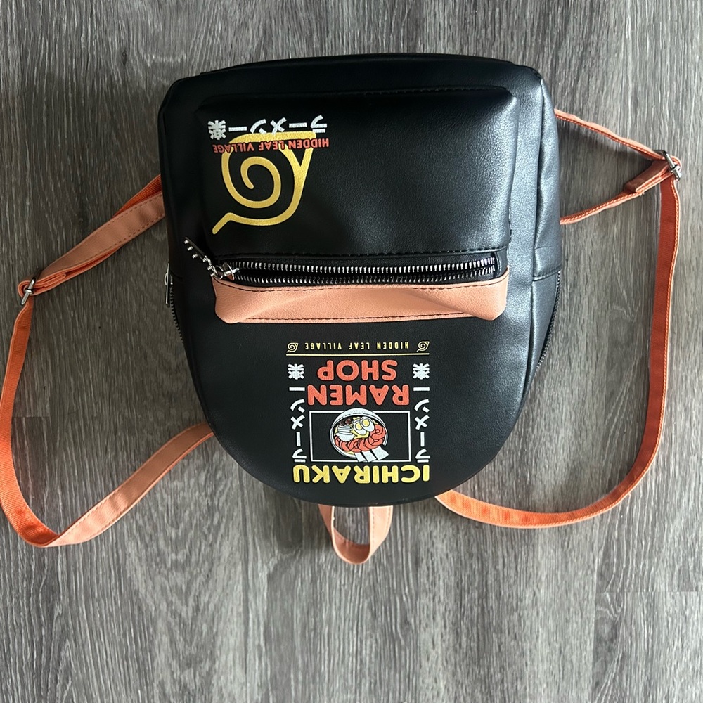 Black and Orange Ramen Shop Crossbody Bag